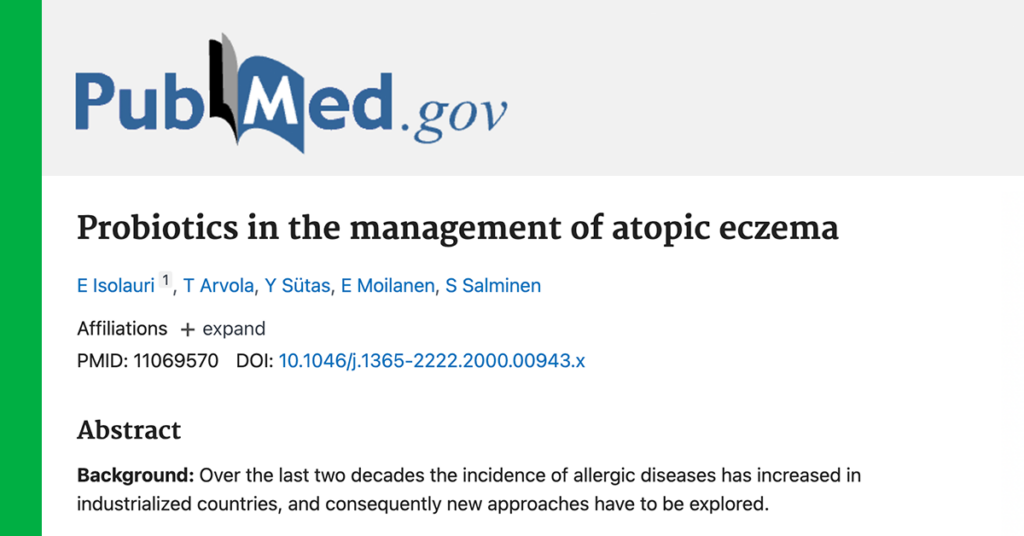 <em>Clinical and Experimental Allergy:</em> Probiotics in the management of atopic eczema