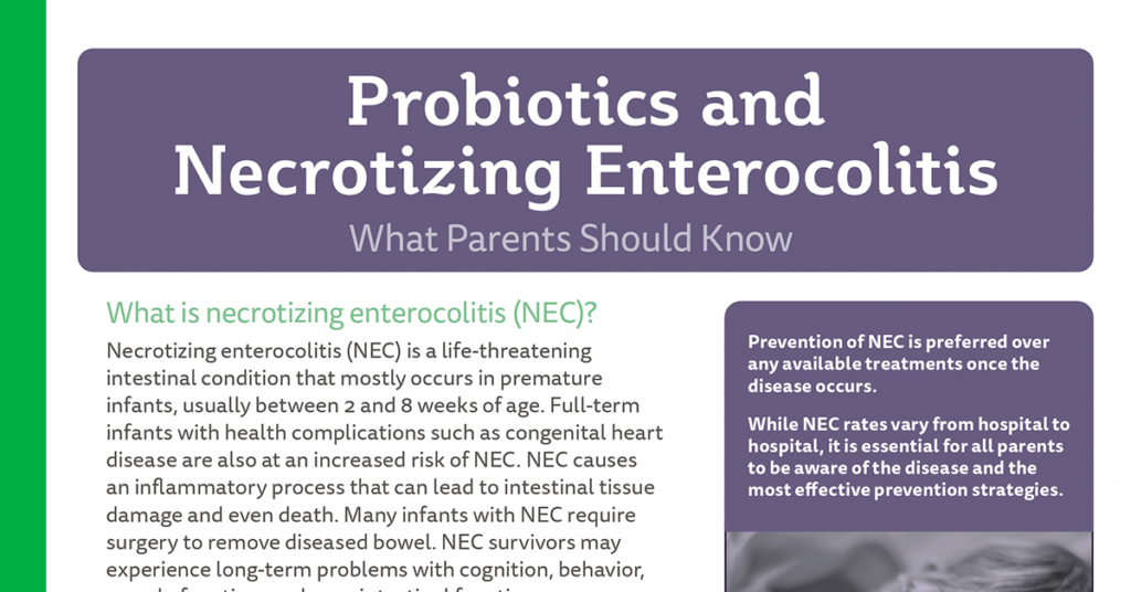 Probiotics and Necrotizing Enterocolitis – What Parents Should Know<br>(Pediatric)