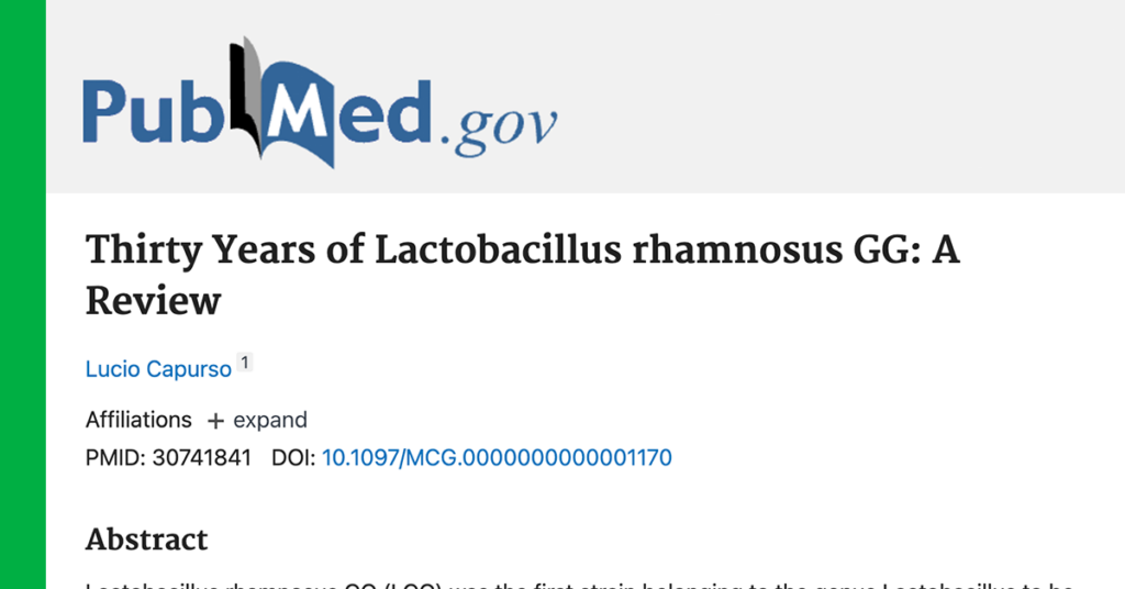 <em>Journal of Clinical Gastroenterology:</em> Thirty Years of <em>Lactobacillus rhamnosus</em> GG: A Review