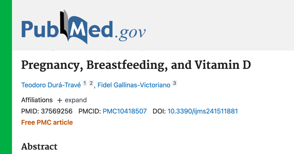 Pregnancy, Breastfeeding, and Vitamin D