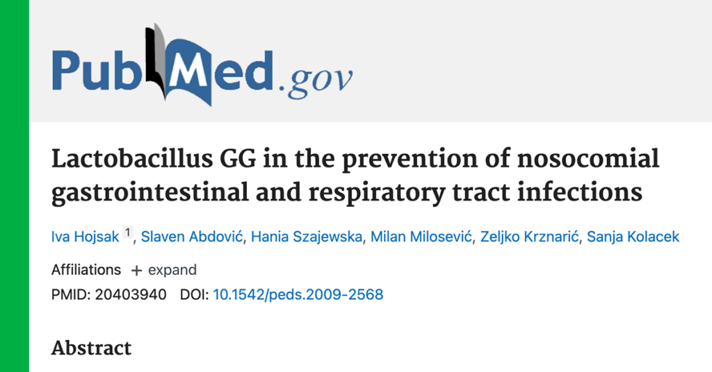 Lactobacillus GG in the prevention of nosocomial gastrointestinal and respiratory tract infections