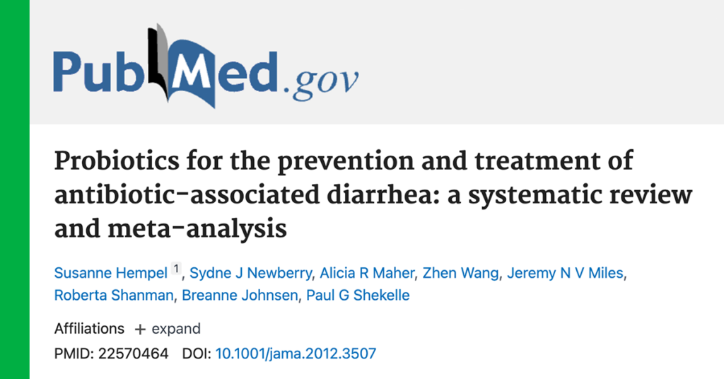 Probiotics for the prevention and treatment of antibiotic-associated diarrhea: a systematic review and meta-analysis